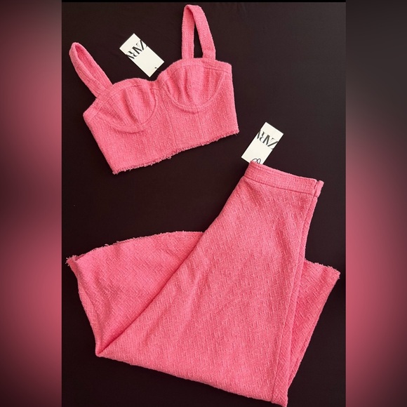 Zara Vibrant Pink Textured Set